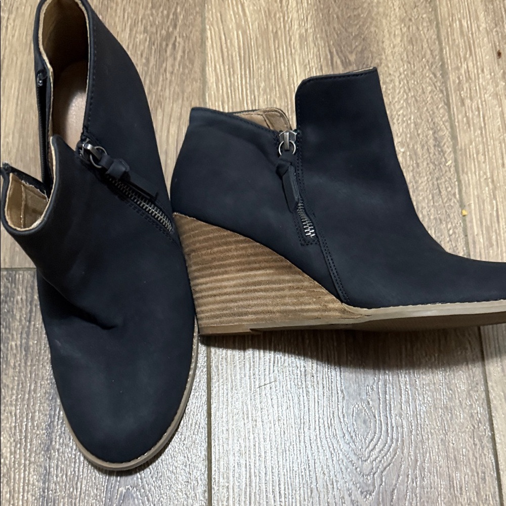 Report Black Wedge Ankle Boots